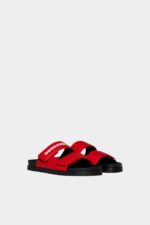 Dsquared2 Logo Slides BLACK/RED - Image 3