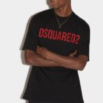 Dsquared2 Slouch T-Shirt WHITE/NAVY BLUE D2