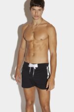 Dsquared2 Tape Midi Swim Boxer BLACK/NAVY - Image 3
