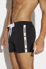 Dsquared2 Tape Midi Swim Boxer BLACK/NAVY - Image 4