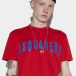 WHITE/RED Dsquared2 Cool T-Shirt D2 WHITE